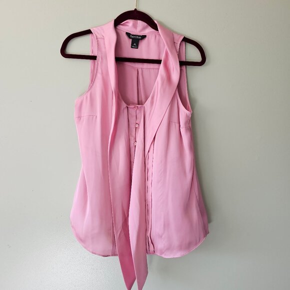 White House Black Market Pinke Sleeveless Blouse Size M - Picture 1 of 4